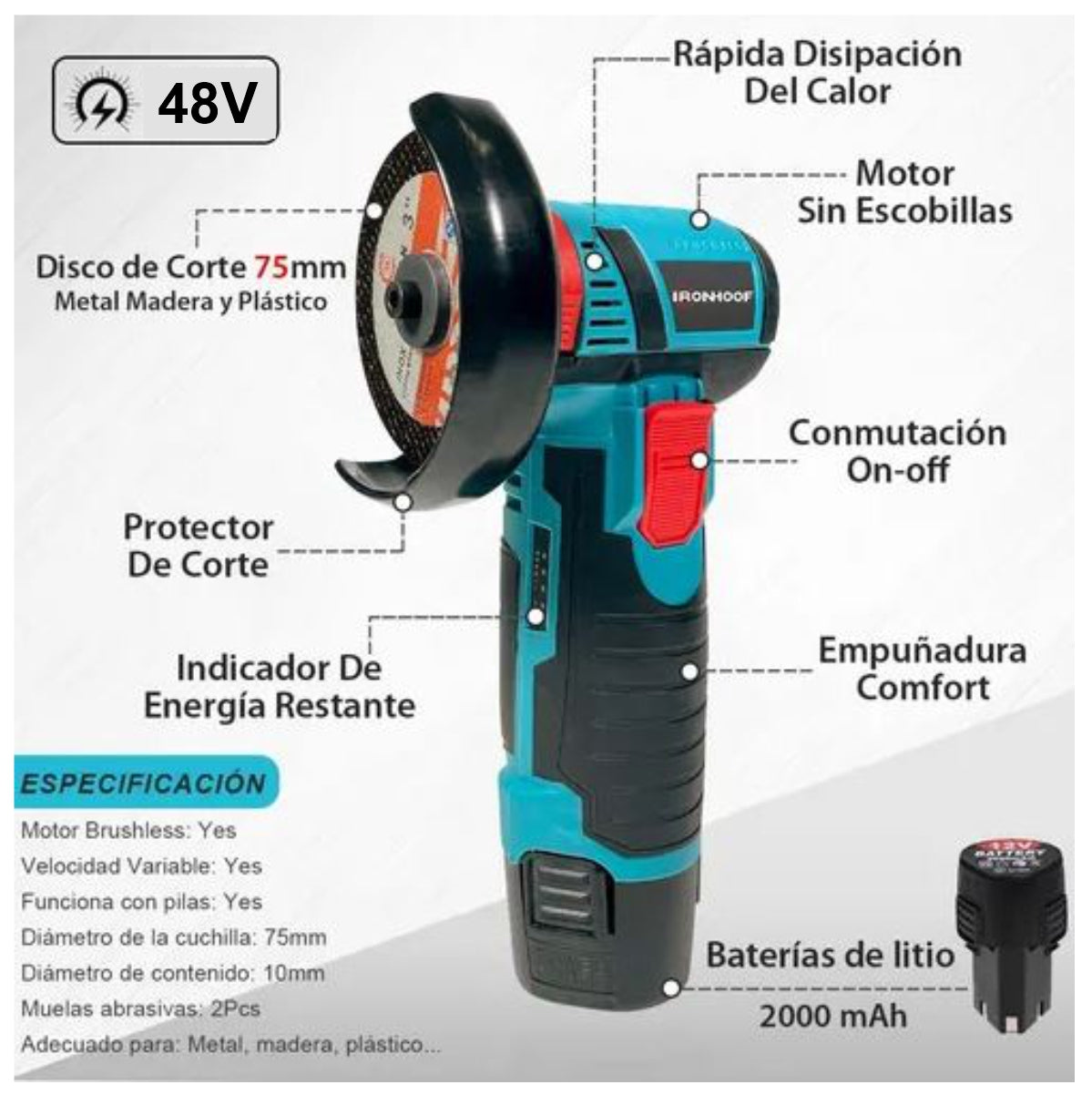 SteelEdge - Pulidora Inalámbrica + Regalo Gratis 🎁 [50% OFF SOLO HOY]