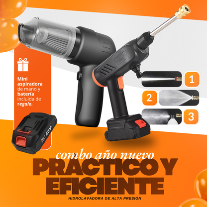 🔥 COMBO AÑO NUEVO: Hidrolavadora HydroMax +  Mini Aspiradora de REGALO (Últimas Unidades)