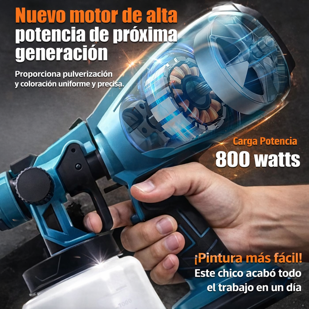 PISTOLA INALÁMBRICA PAINTMASTER PRO™ + REGALO 48W - ACABADOS PRO EN SEGUNDOS 🎨