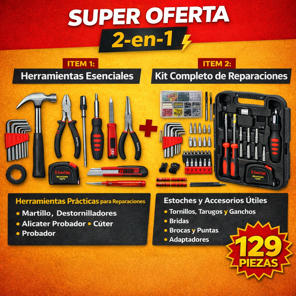 Herramientas Manuales 129 Piezas