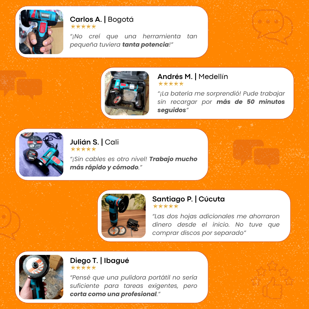 SteelEdge - Pulidora Inalámbrica + Regalo Gratis 🎁 [50% OFF SOLO HOY]