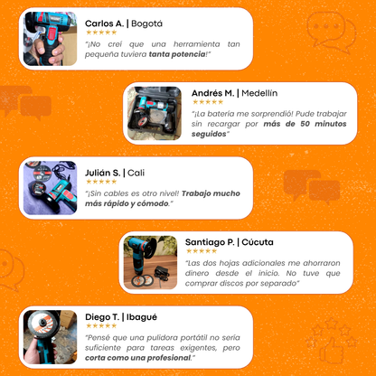 SteelEdge - Pulidora Inalámbrica + Regalo Gratis 🎁 [50% OFF SOLO HOY]