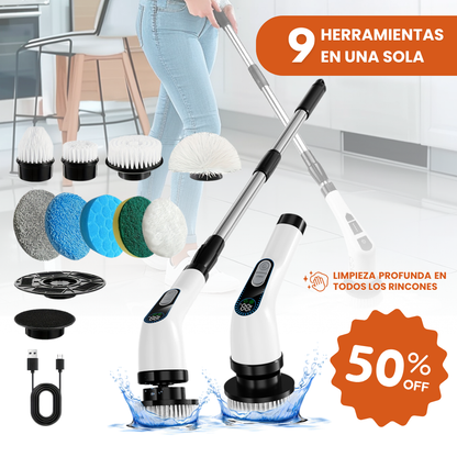 GiroClean - Cepillo Eléctrico | Limpieza Profunda | 9 en 1 Multifuncional