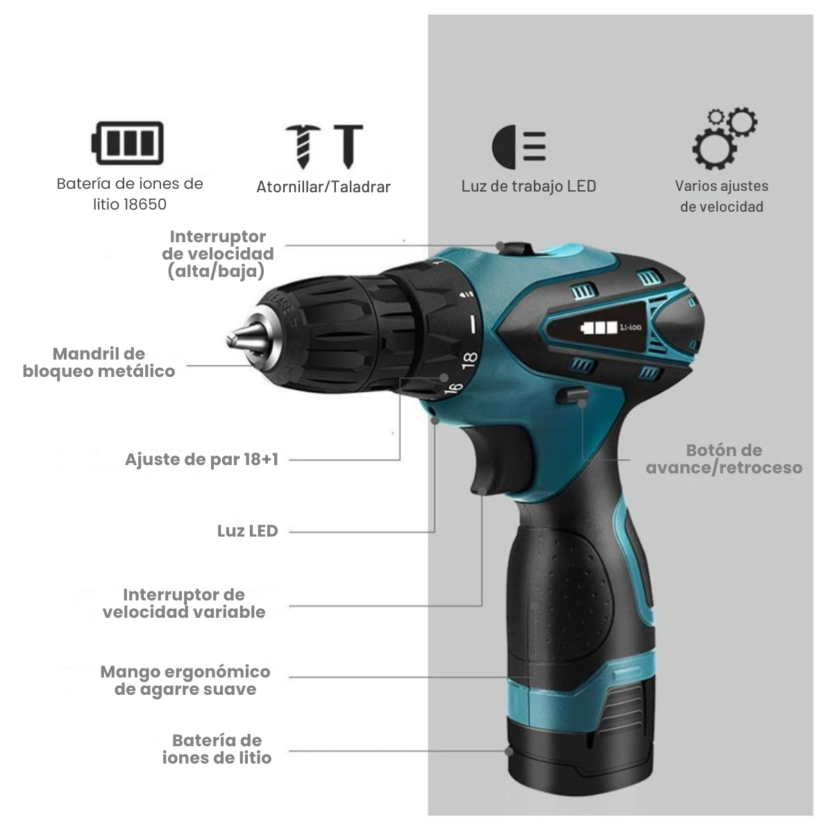 TalaPro - Taladro de Mano Inalámbrica + Regalos Gratis 🎁